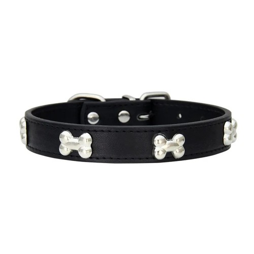 Durable leather dog collar - dog,