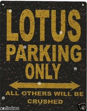 LOTUS PARKING METAL SIGN