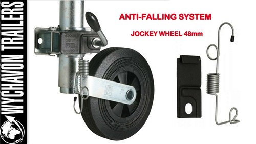 Jockey wheel blocking falling - wheel,