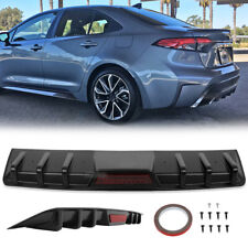 For Toyota Corolla Car Rear Bumper Diffuser Lip Shark Fin Splitter Spoiler Black