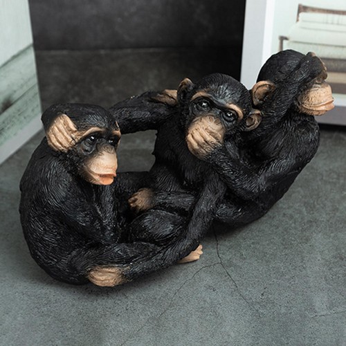Three little monkey ornament - three,