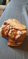 Burl Spalted Wood Shallow  Bowl Possibly Teak Root Hand Crafted