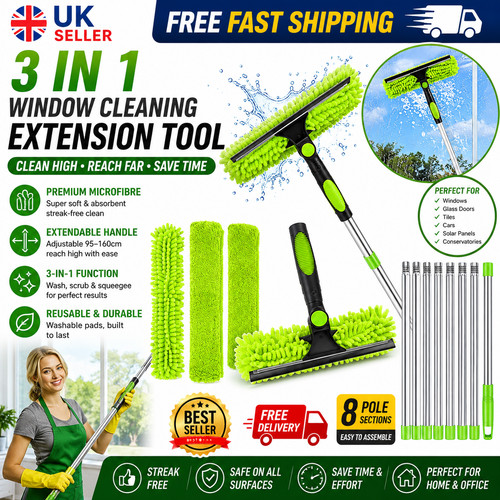 Telescopic window cleaner - 4.5m,