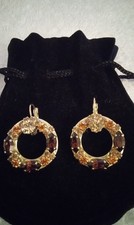 Unwanted Xmas Gift Made in Italy Brown Stone Earrings Worth £150