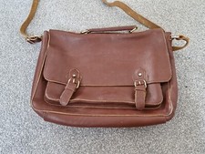 Leather Briefcase Men's Ladies Bag Shoulder Bag Satchel ￼soft Brown Leather