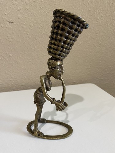 Brass candle holder - candle,