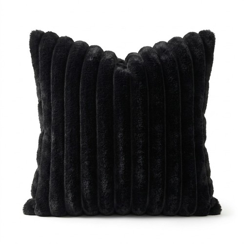 New plush plain cushion cover - new,