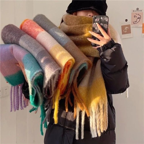 Winter warm cashmere scarf - scarf, for