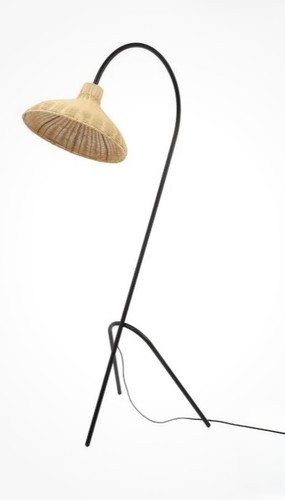 Arched floor lamp with rattan - lamp,