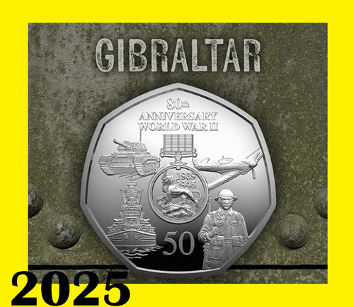 Gibraltar coin 50p pence - , 2025