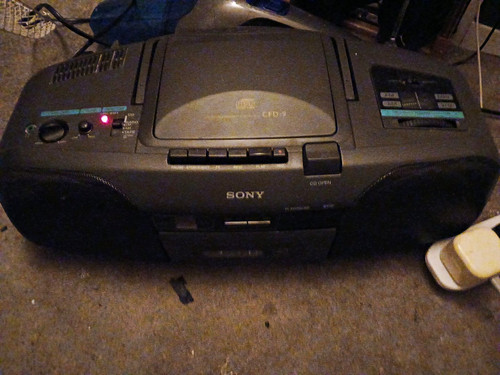 Sony cfd black boombox - black, cd