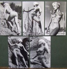 5 x photos of Pamela Green Printed by Pamela herself from Marks negatives Set 11