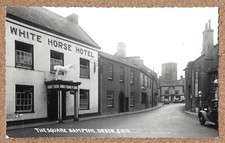 RP White Horse Hotel Bampton Square Chapman real photo postcard Dulverton Devon