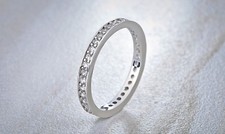 Rhodium Plated 1.00 CTW