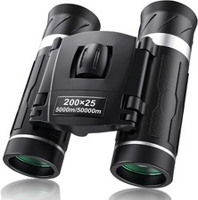 200x25 Compact Binoculars for Adults and Kids, High Powered Mini Pocket Small