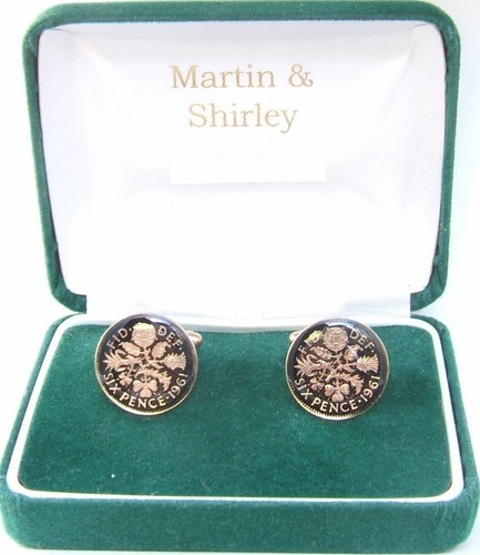 1961 sixpence cufflinks from - 1961,