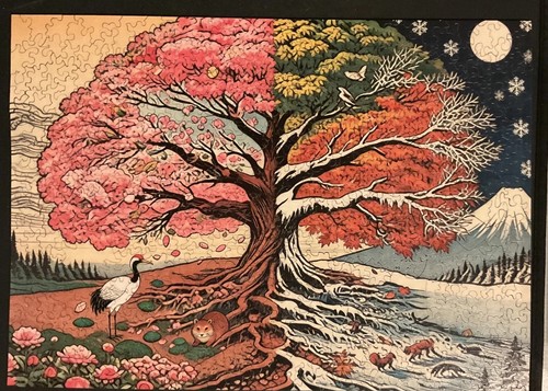 500 shaped piece wooden jigsaw - shaped,