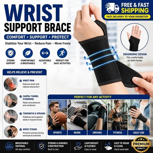Wrist hand brace splint - hand,