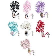 Personalised Own Photo Rosary Beads Communion Christian Catholic Prayer Gift