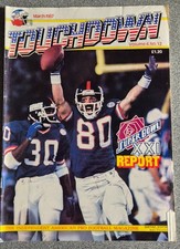 AMERICAN FOOTBALL MAGAZINE ** TOUCHDOWN ** VOL 4 NO 12 ** SUPERBOWL XXI REPORT