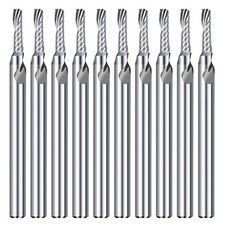 10Pcs 2mm Spiral Router Bit Single Flute 1/8" 3.175 Shank Solid Carbide for Wood