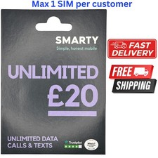 NEW Smarty sim card, Pay & Go