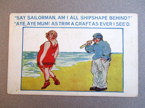 Comic postcard seaside - seaside, saucy