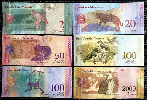 Venezuela animal banknotes set - venezuela,