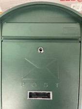 Post Box Green Classic Wall Mounted Galvanised Steel BURG-WACHTER  Lock Missing