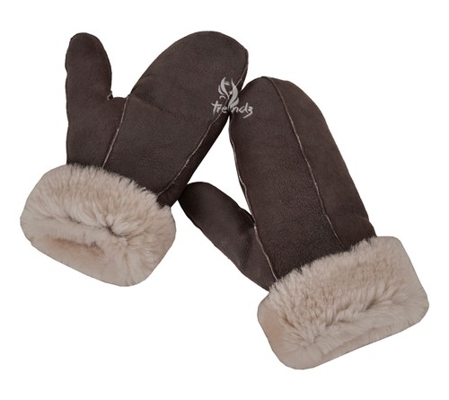 Sheepskin mittens gloves - b-3,