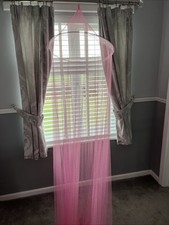 Pink Bed Canopy Dome Mosquito Net Bed Netting Princess Bedroom Decoration