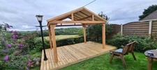 Wooden Hot Tub Shelter, Gazebo, Garden Pergola, 4m x 3m  Roof Canopy, DIY kit