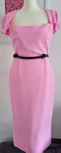Roland mouret pink - wool, crepe