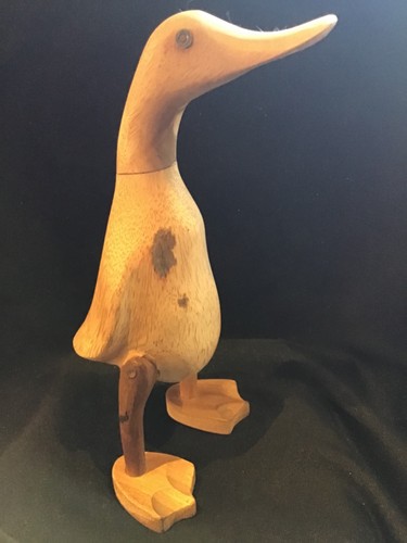 Handcrafted wooden duck - wooden,
