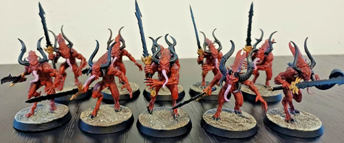 Khorne bloodletters painted - khorne,