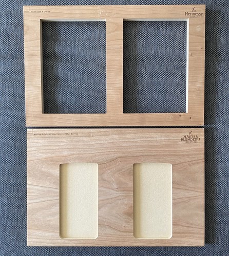 Hennessy cognac wood frame - 2x,