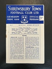 8.9.1956. Shrewsbury Town v Brentford (Div 3 South).