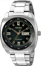 New Seiko SNKM97 Recraft Green Dial Stainless Steel Automatic Men's Watch