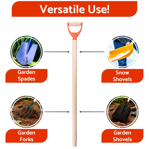 Long solid wooden shovel - long,