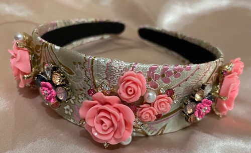 Pink jewel headband alice - pink,