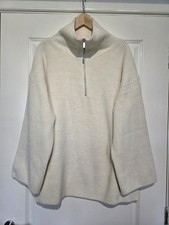 H&M Size L Cream Knit Quarter