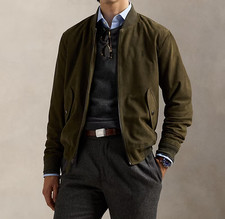 Olive Green Suede Leather