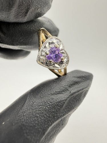 9ct two tone amethyst and - 9ct,