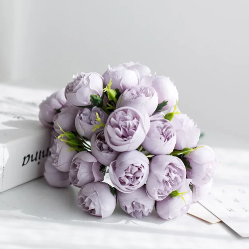 Rose pink peony - pink, artificial