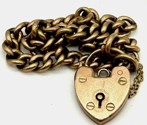 9ct rose gold curb link - rose,