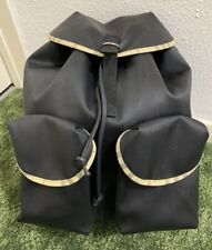 Burberry PVC Leather Nova Check Details Fragrance Black Backpack EXC Large BNOT