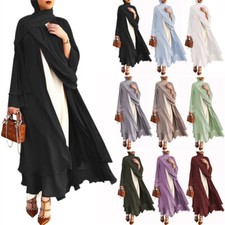 Muslim Dress Women Open Abaya Dubai Kaftan Kimono Cardigan Robe Caftan Ramadan