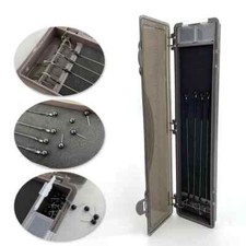 Carp Fishing Green Plastic Tackle Bit Box Wallet With Hair Rig Board + Pins