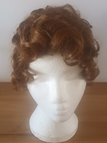 Ladies brown curly wig short - ladies,