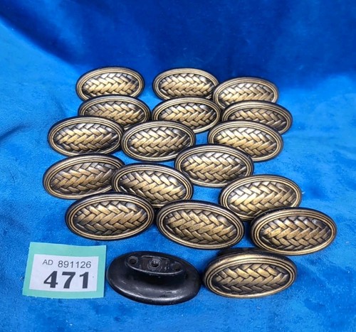 Set brass drawer pulls - 18,